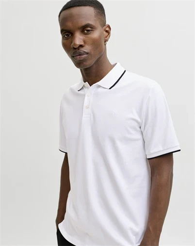 Jack & Jones - JPRBlaethan Detail Polo - Bright White  